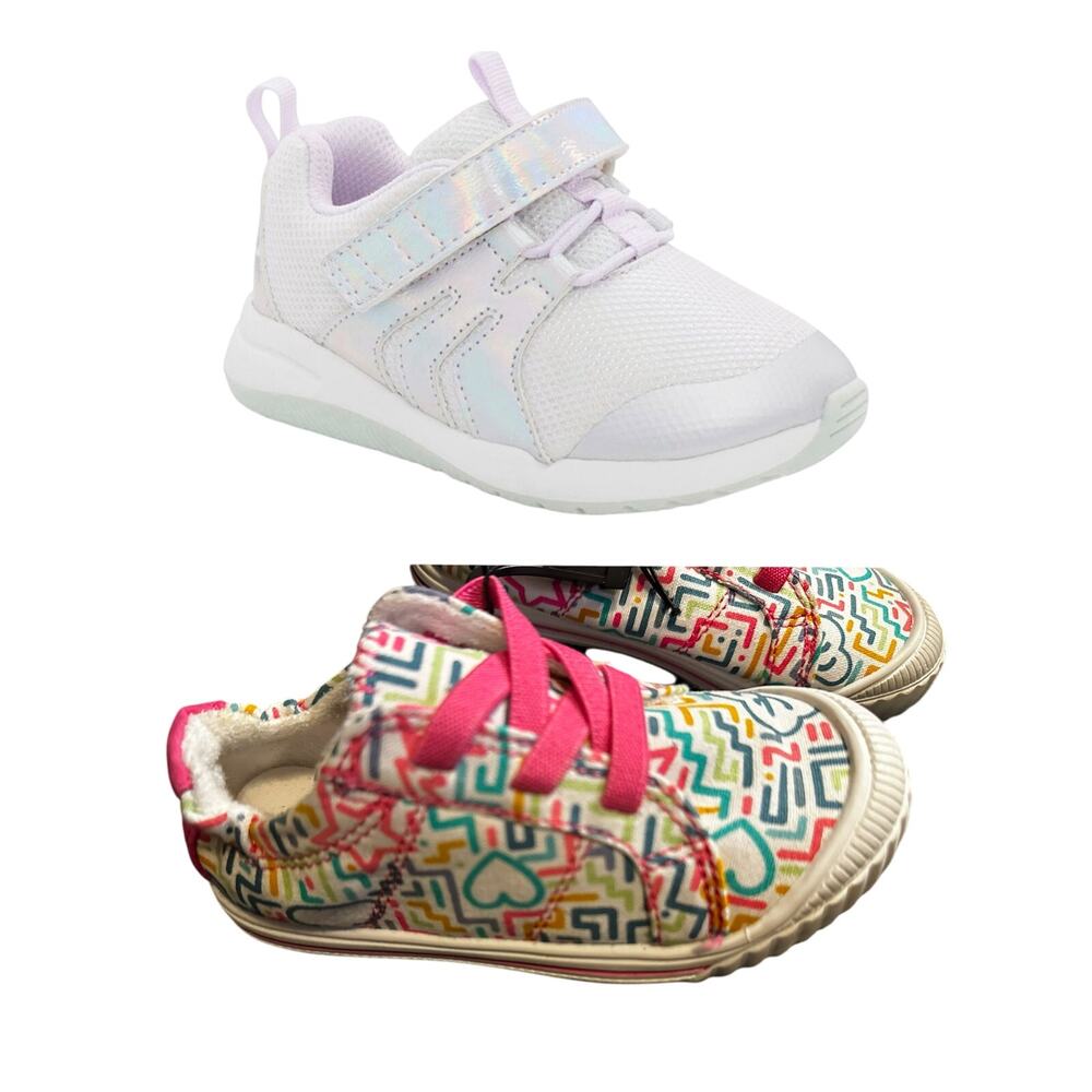 Little Girls Stride Rite Athletic Sneaker, & Wonder Nation Canvas Shoe Sz. 9 New